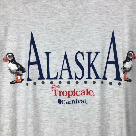 Vintage Other - Vintage Alaska Carnival Tropical Tee New